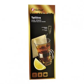 Lange ublegede miljvenlige papir tefiltre 50 stk